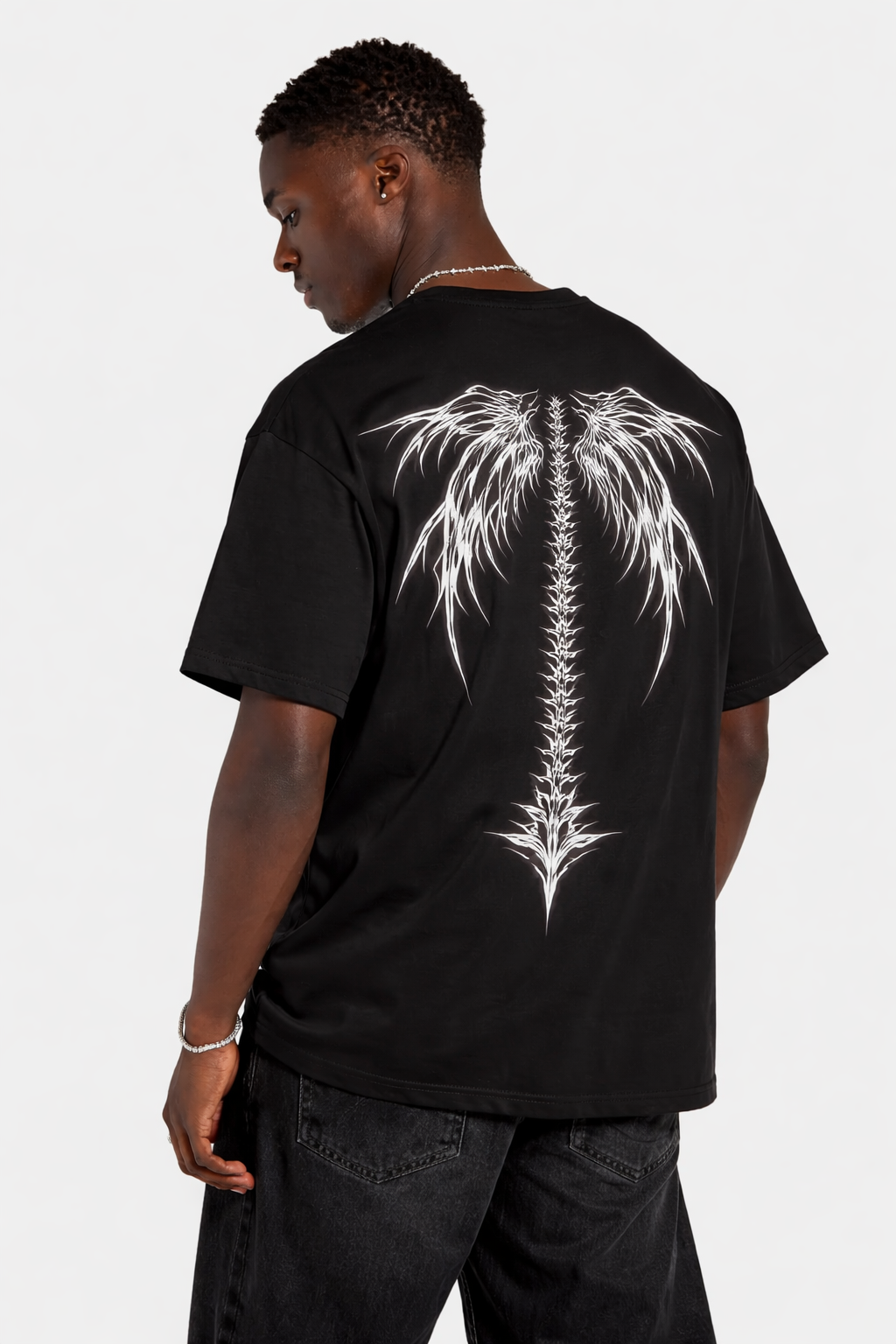 Spine Wing Graphic Oversized Tee | Nevo X