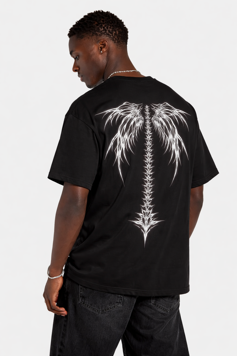 Spine Wing Graphic Oversized Tee | Nevo X