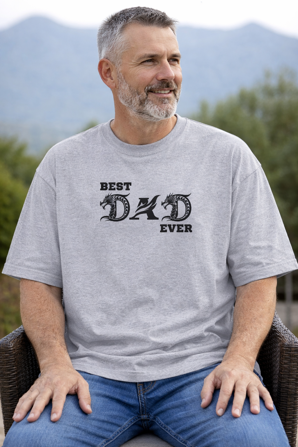 Best Dad Ever Print | Oversized T-Shirt | Nevo X