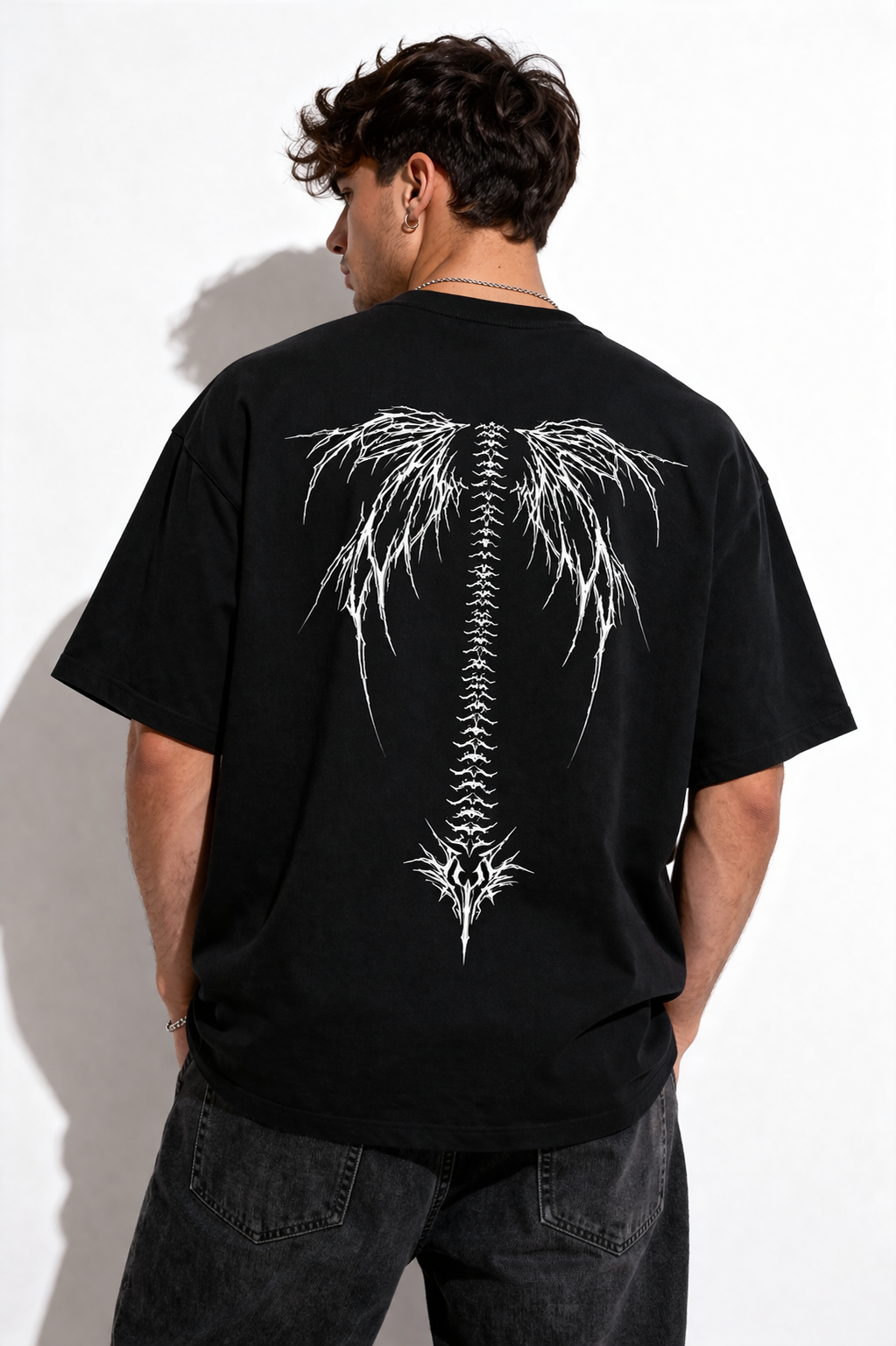 Spine Wing Graphic Oversized Tee | Nevo X