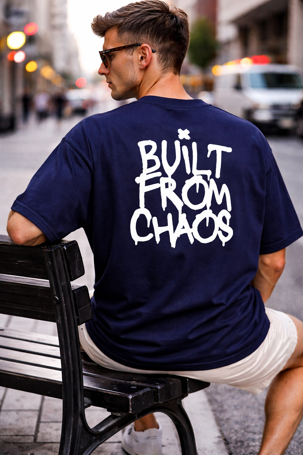 Built From Chaos Oversized Streetwear Tee – Heavyweight Unisex Graphic T-Shirt