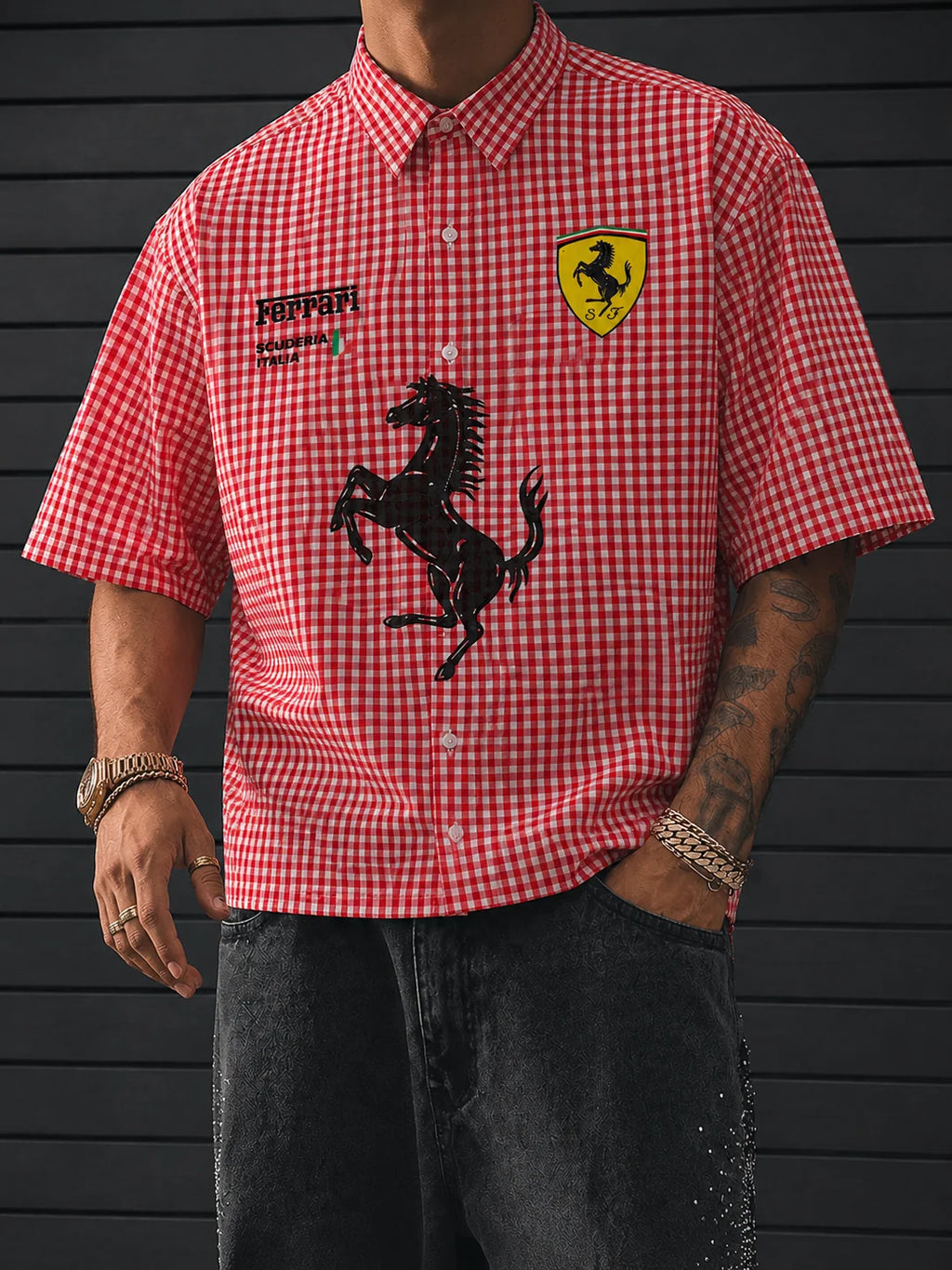 Ferrari Maranello Boxy Half Shirt