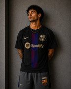 Barça Noir Gold Stripe T-Shirt