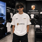 911 Heritage Crest Oversized Tee – White