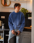 Azure Waffle Boxy Tee