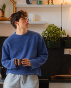Azure Waffle Boxy Tee
